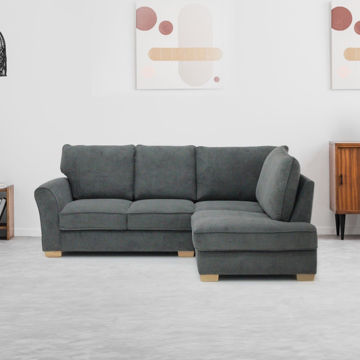 Lugano Right Corner Sofa Grey