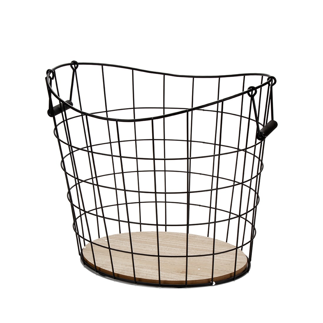 LS BASKET#GMA19-22008A/WOOD/BLACK/L/CN สีดำ01