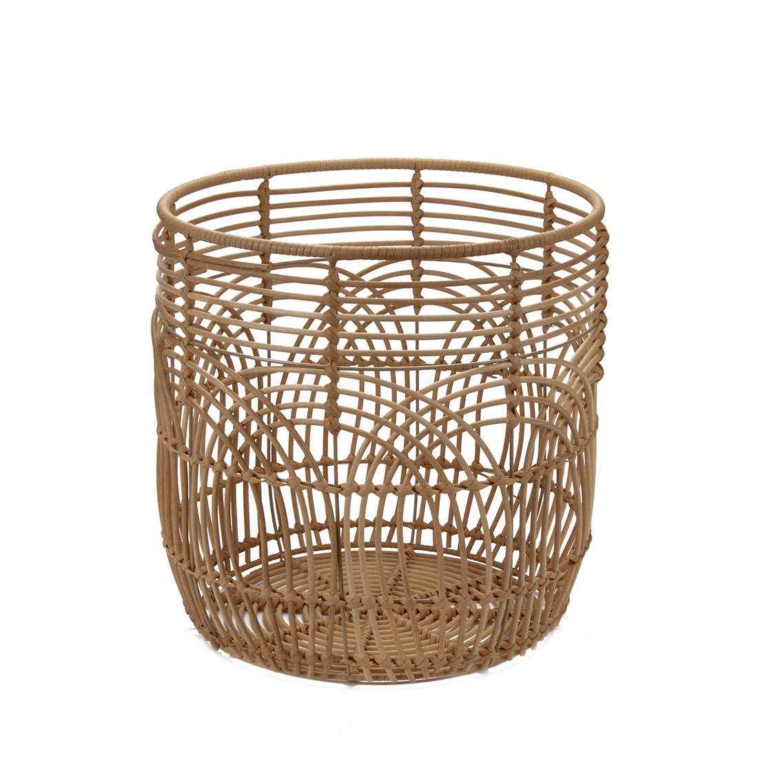 LS BASKET#GMQ29022C62/PLASTICRATTAN/S/CN สีน้ำตาล01