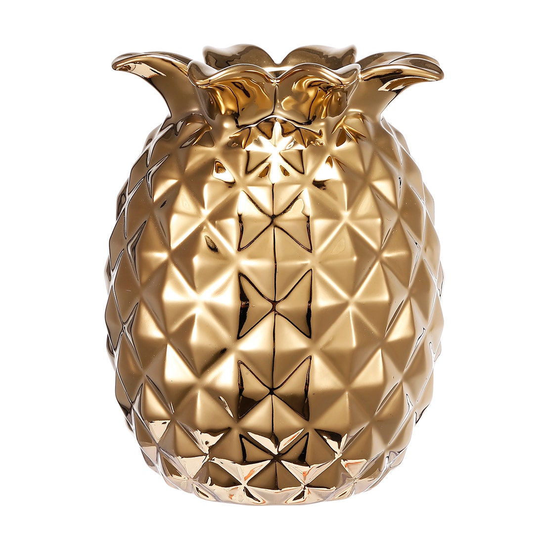 VP VASE#1743-GOLD/PINEAPPLE/GOLD/EG*** สีทอง01