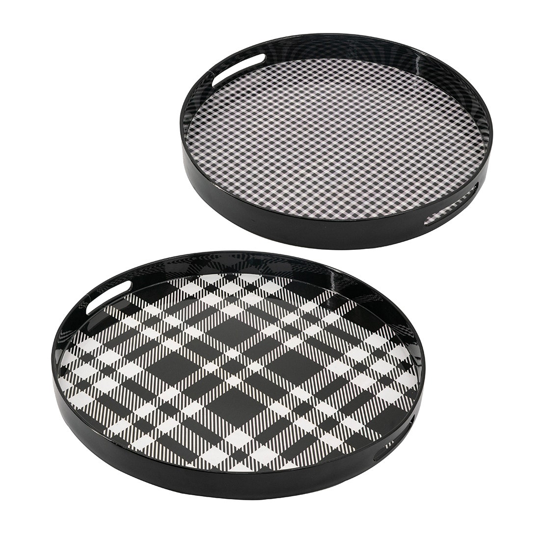 VP TRAY#48611/SQUARE/BLACK/WHITE/S2/EG สีดำ01