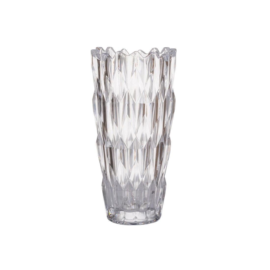 VP VASE#76660/GLASS/SHORT/EG*** สีใส01