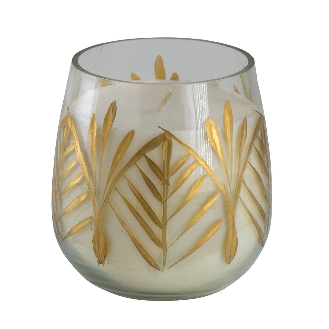 VP CANDLE HOLDER#77635/GLASS/GOLD/EG สีทอง01