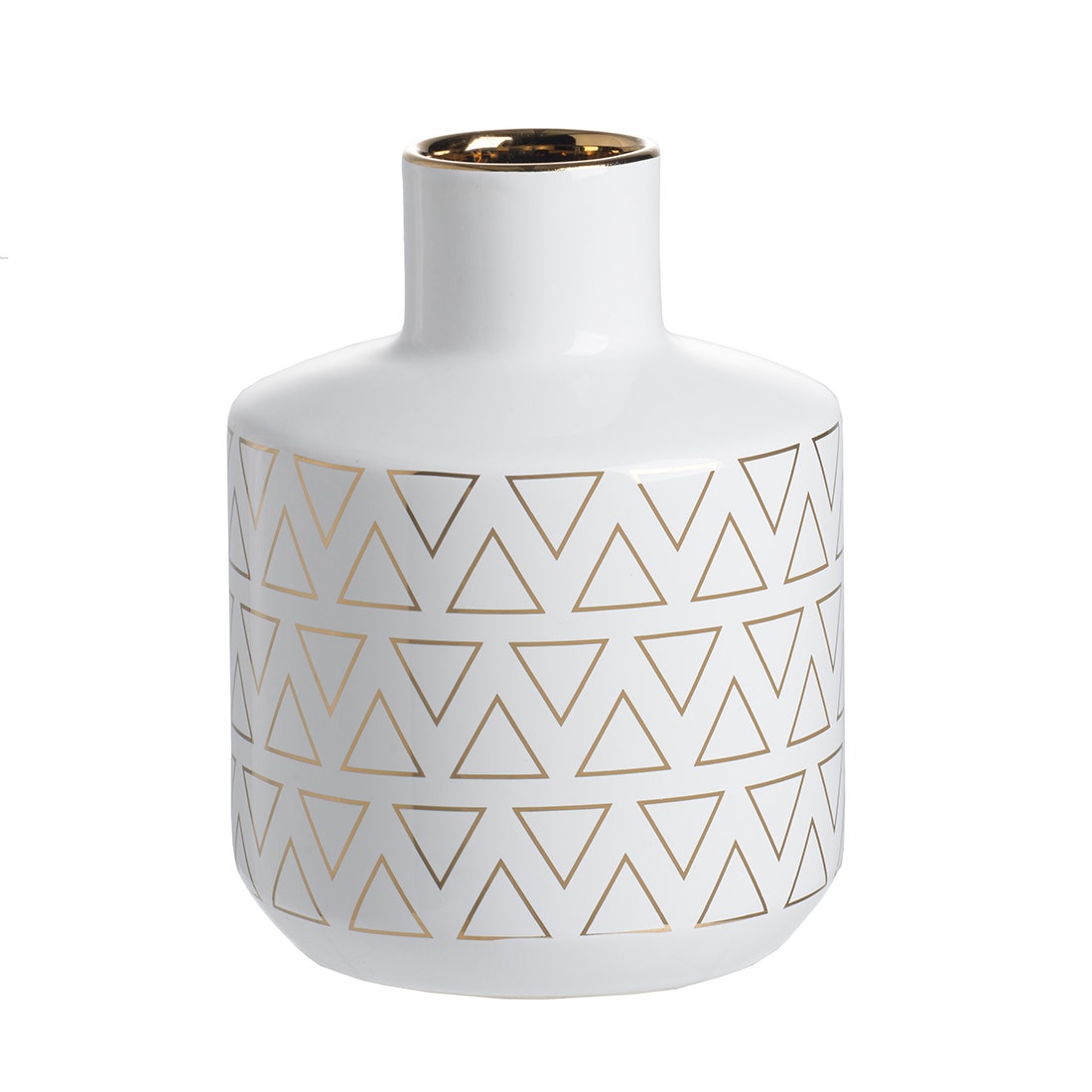 VP PLANTER#8043/CEREMIC/WHITE/GOLD/EG***01