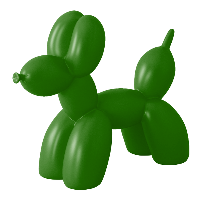 ของตกแต่ง รุ่น BALLON DOG สีเขียว01