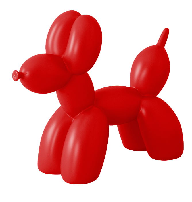 ของตกแต่ง รุ่น BALLON DOG สีแดง01