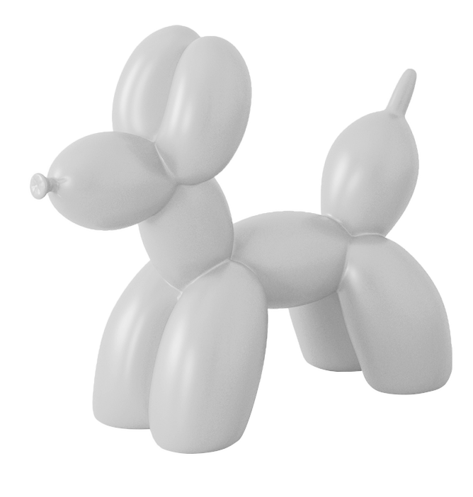 ของตกแต่ง รุ่น BALLON DOG สีเทา01