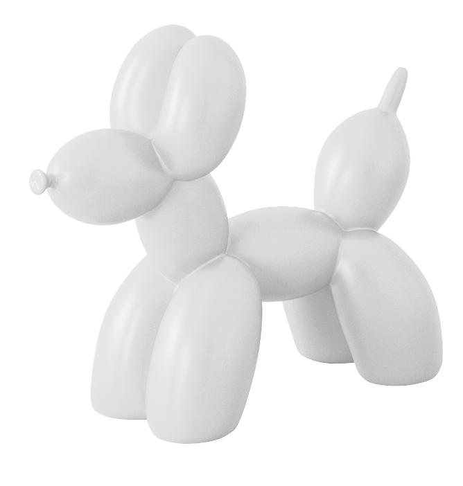 ของตกแต่ง รุ่น BALLON DOG สีขาว01