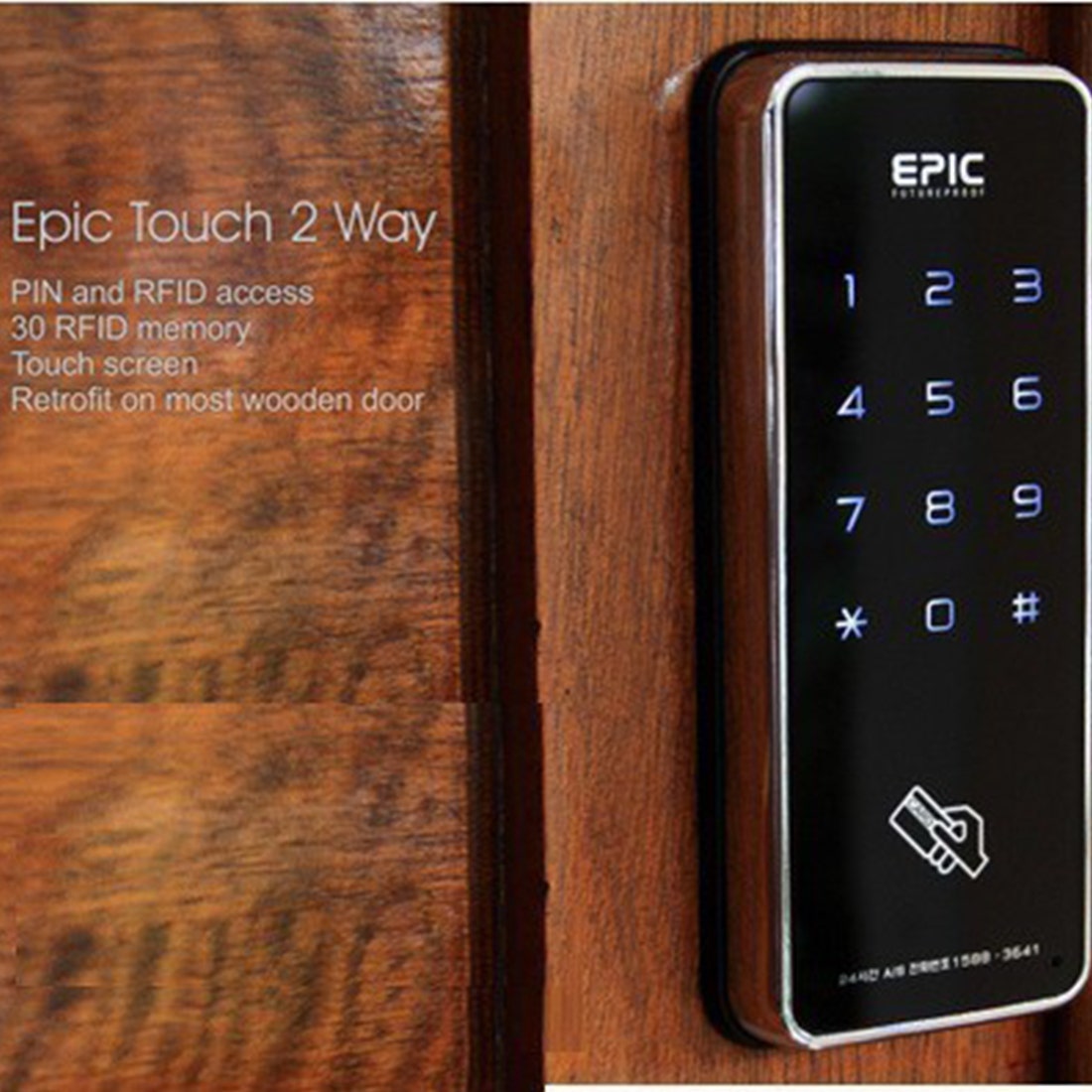 กลอนประตูดิจิตอล Digital Door Lock รุ่น Touch 2 ways-04