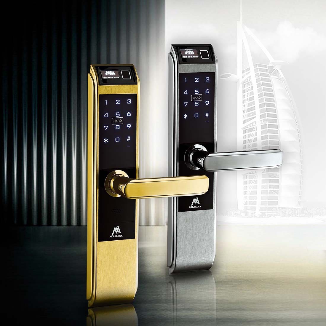 กลอนประตูดิจิตอล Digital Door Lock รุ่น Molilock 157c138finger-03