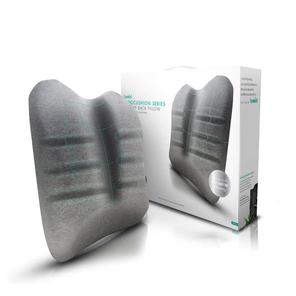 Bewell เบาะรองหลัง Ergo-Cushion Serie Back EC-01 (Cooling Cotton)