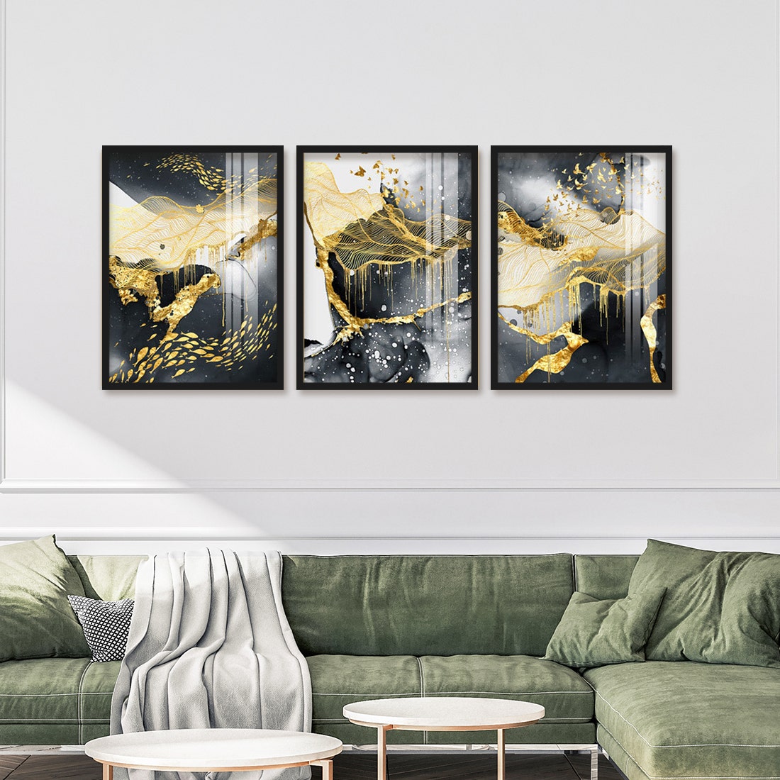 รูปพร้อมกรอบ Doseart รุ่น Lavish Gold XL 60×75 cm/ชิ้น (ภาพรวมกรอบ 63×78 cm) SET 3 PCS.