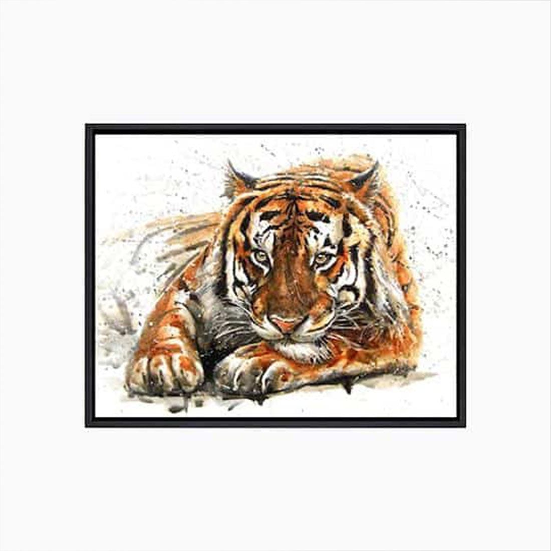 รูปพร้อมกรอบ DoseArt รุ่น Tiger 75x60 cm กรอบดำ