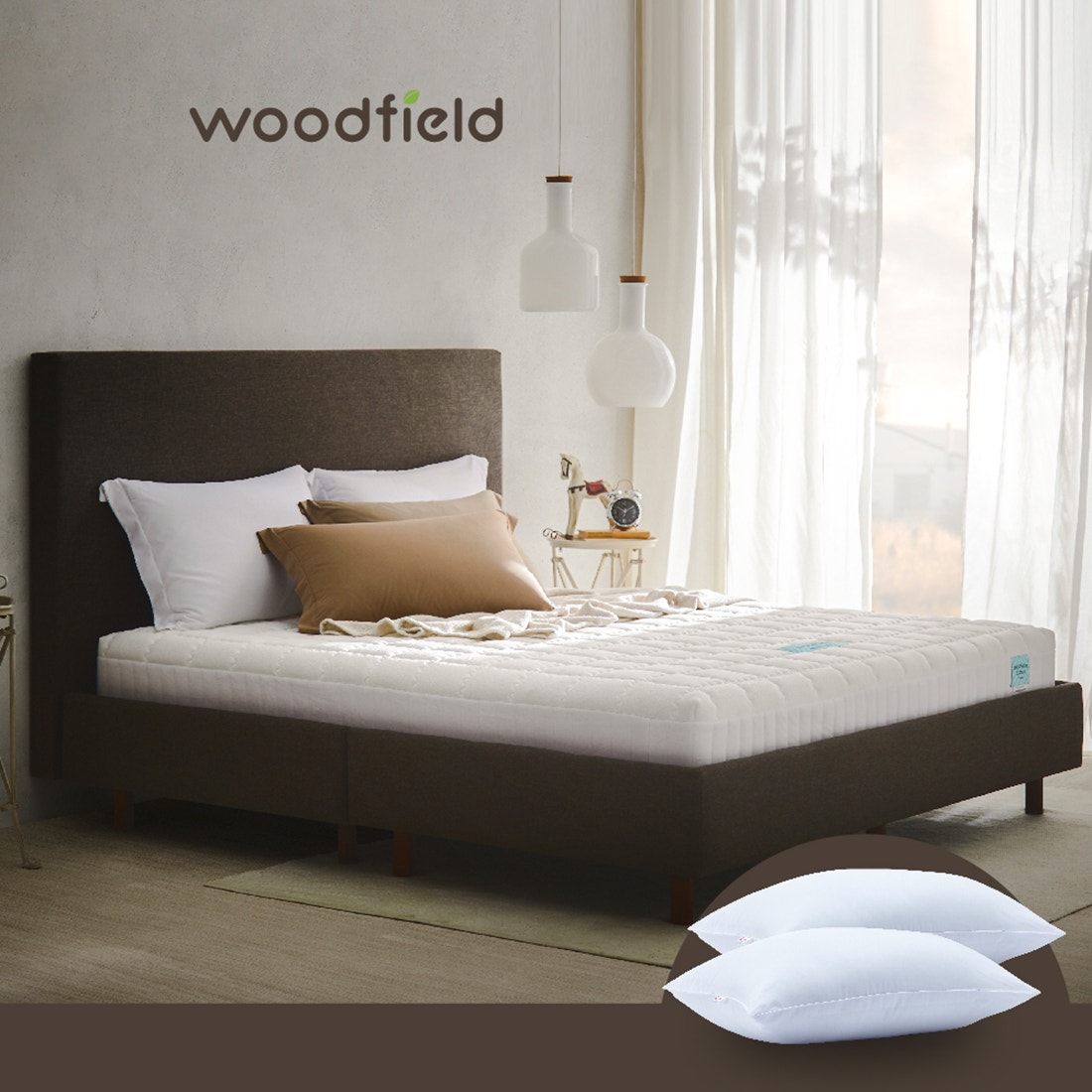 ที่นอน Woodfield รุ่น W-NATURE II ขนาด 5 ฟุต แถมฟรี หมอนหนุน 2ใบ