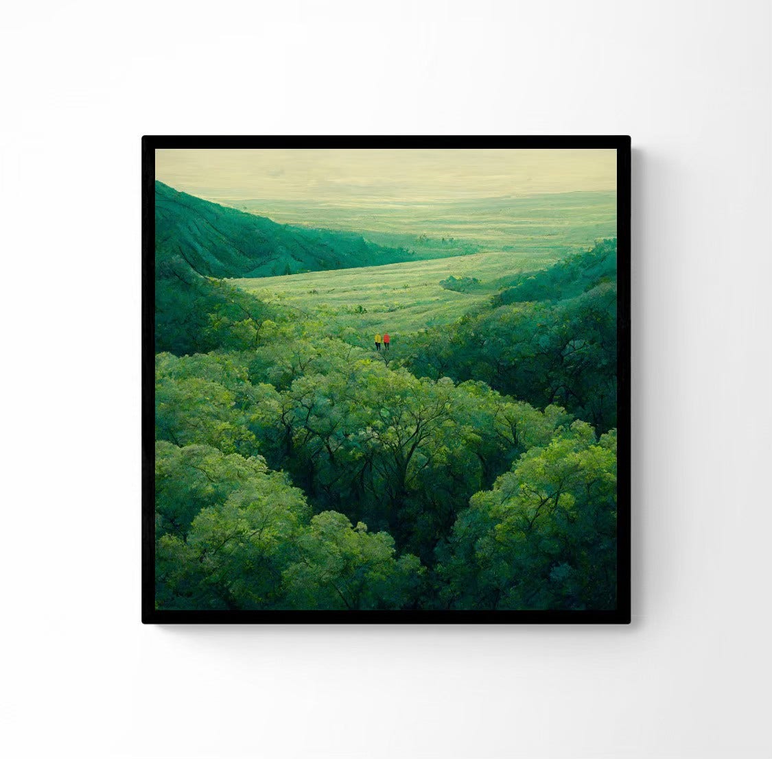 รูปพร้อมกรอบ DoseArt รุ่น Magic Forest 60x60 ซม. กรอบดำ-1