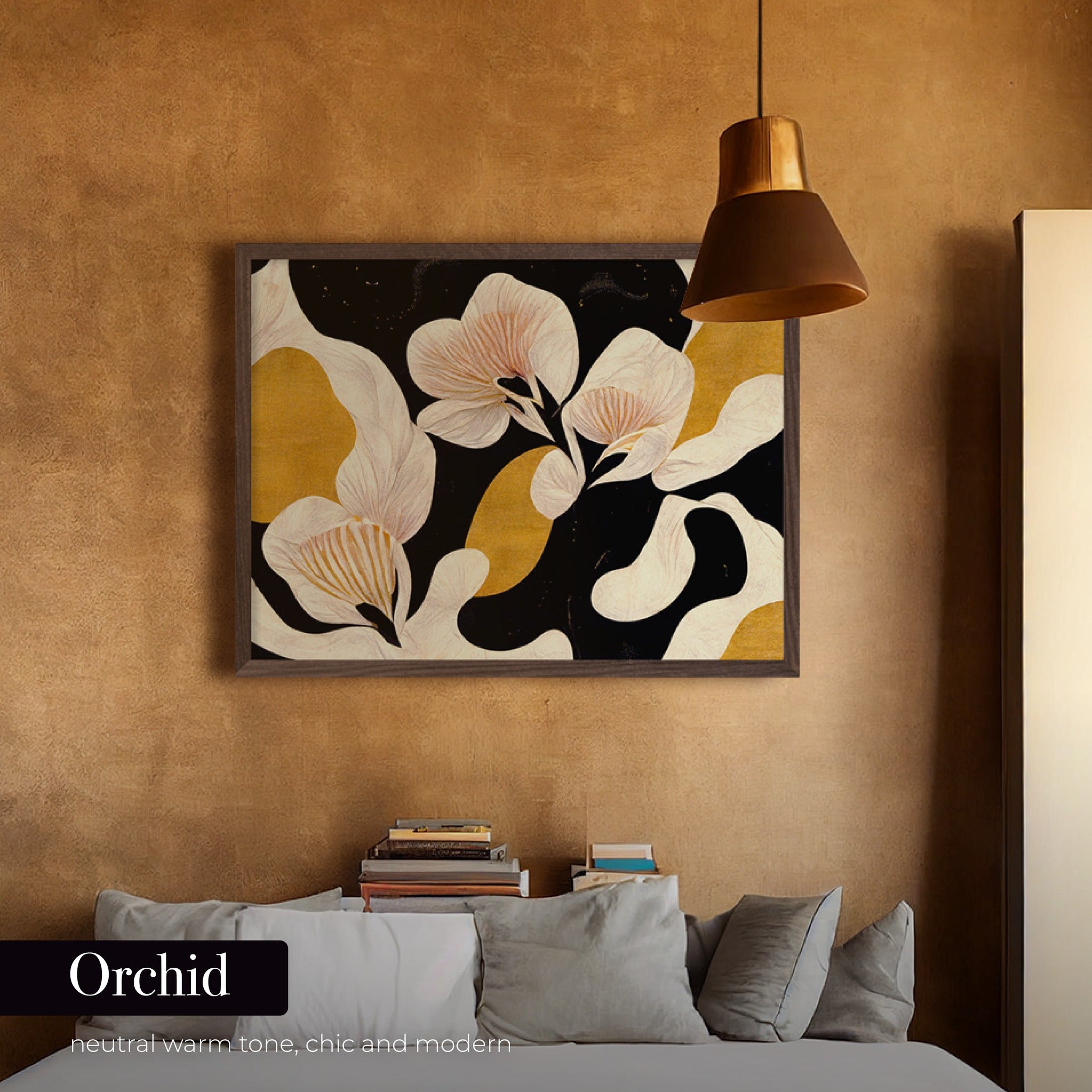 รูปพร้อมกรอบ DoseArt รุ่น Orchid 14 45x60 cm กรอบสีดำ-1