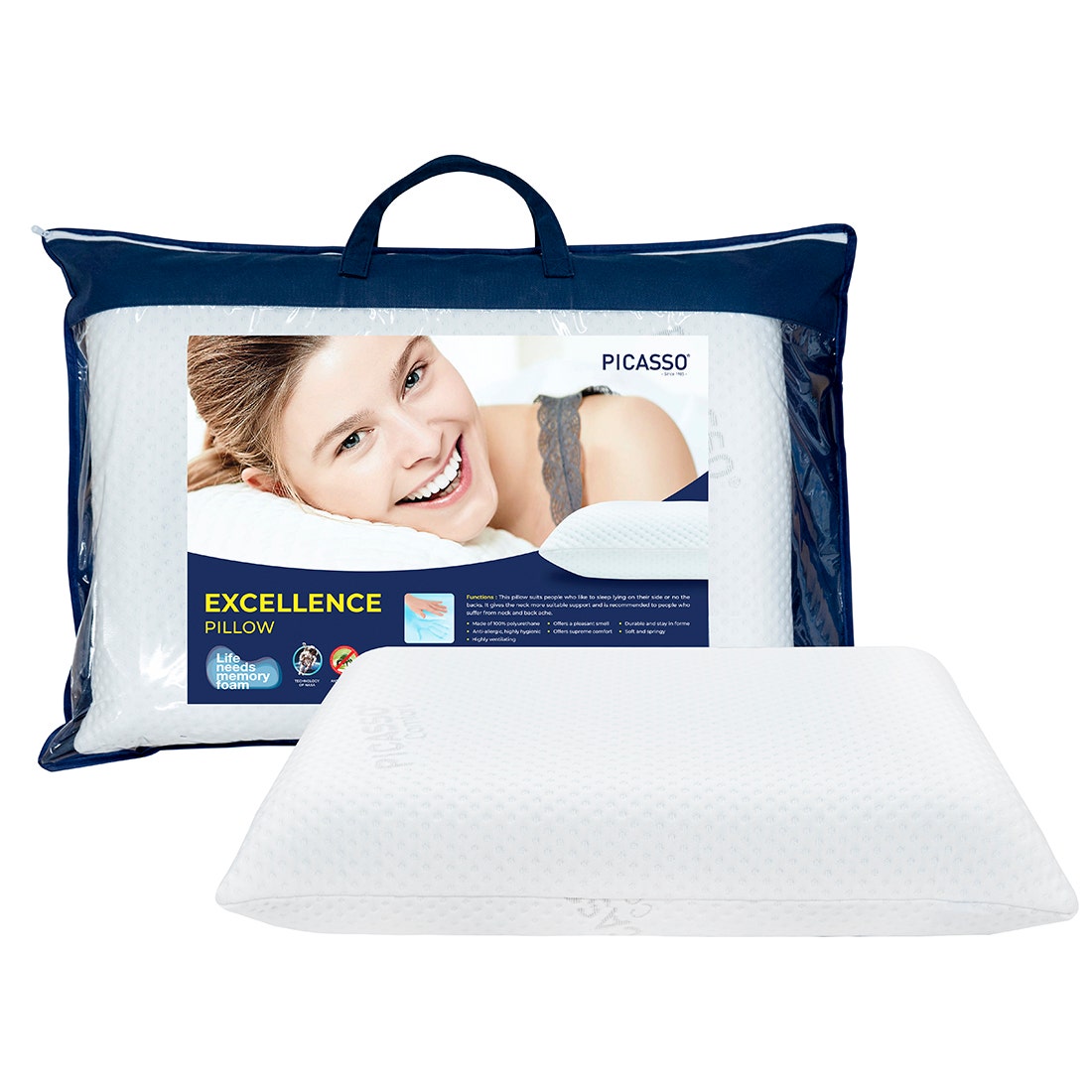 หมอนหนุน EXCELLENCE MEMEMORY FOAM PILLOW