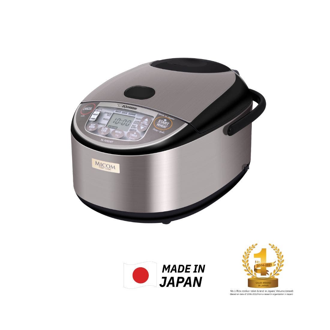 Zojirushi หม้อหุงข้าว 1.8 ลิตร รุ่น NL-GAQ18T (BM) สีดำ