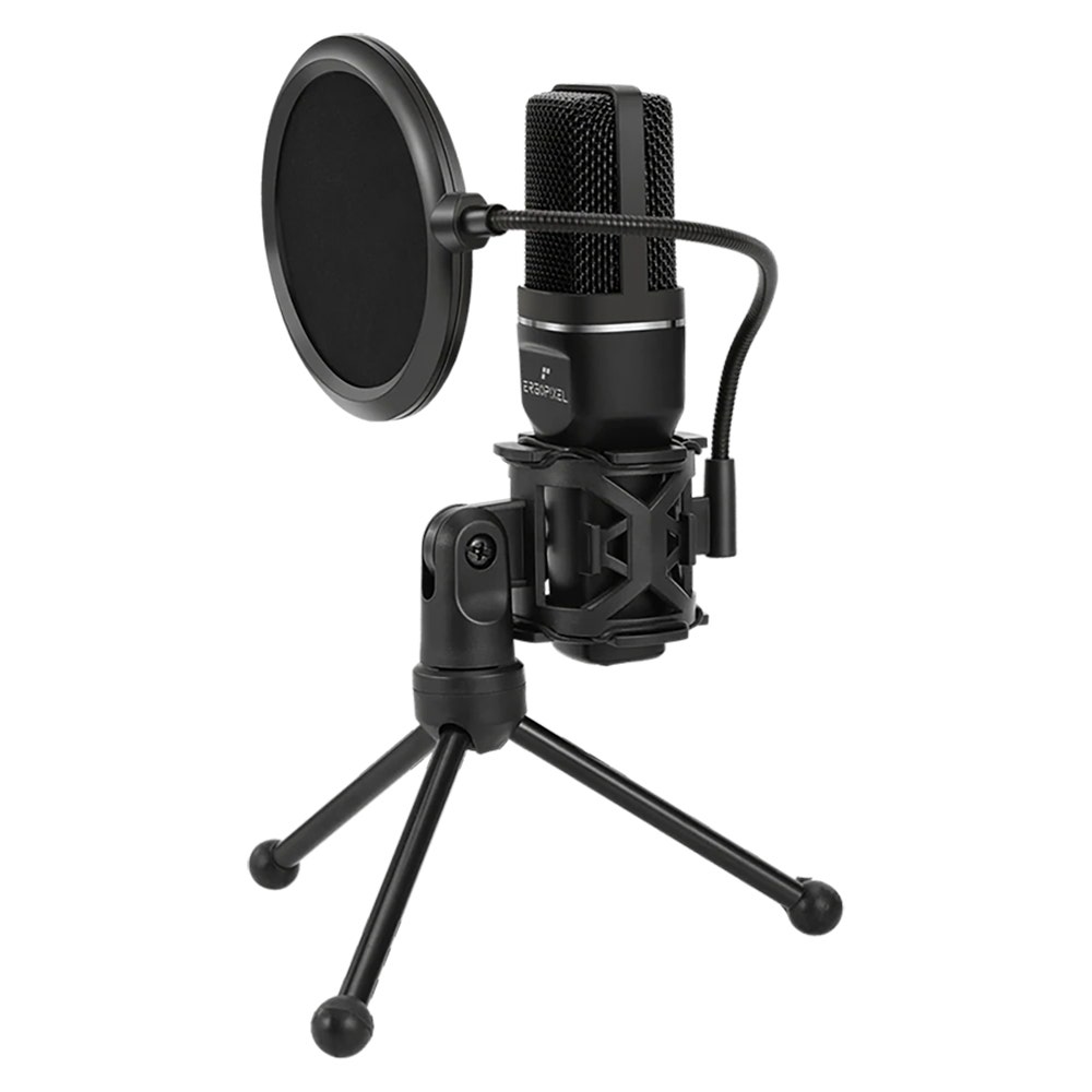 Ergopixel Condenser Microphone With Tripod - Black เออร์โกพิกเซล ไมโครโฟน คอนเดนเซอร์ พร้อมขาตั้ง สีดำ