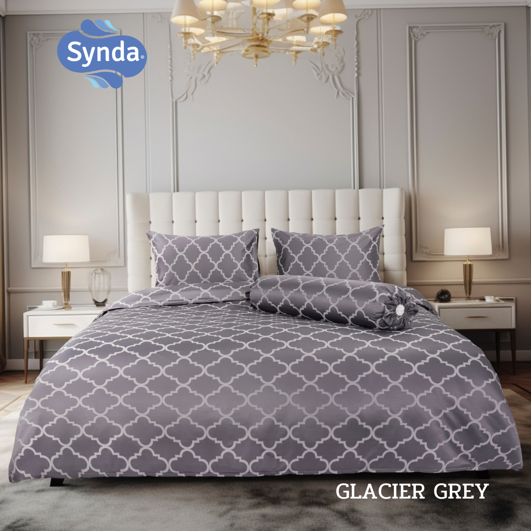 SYNDA ชุดผ้าปูที่นอน 3 ชิ้น 6 ฟุต รุ่น GLACIER GREY