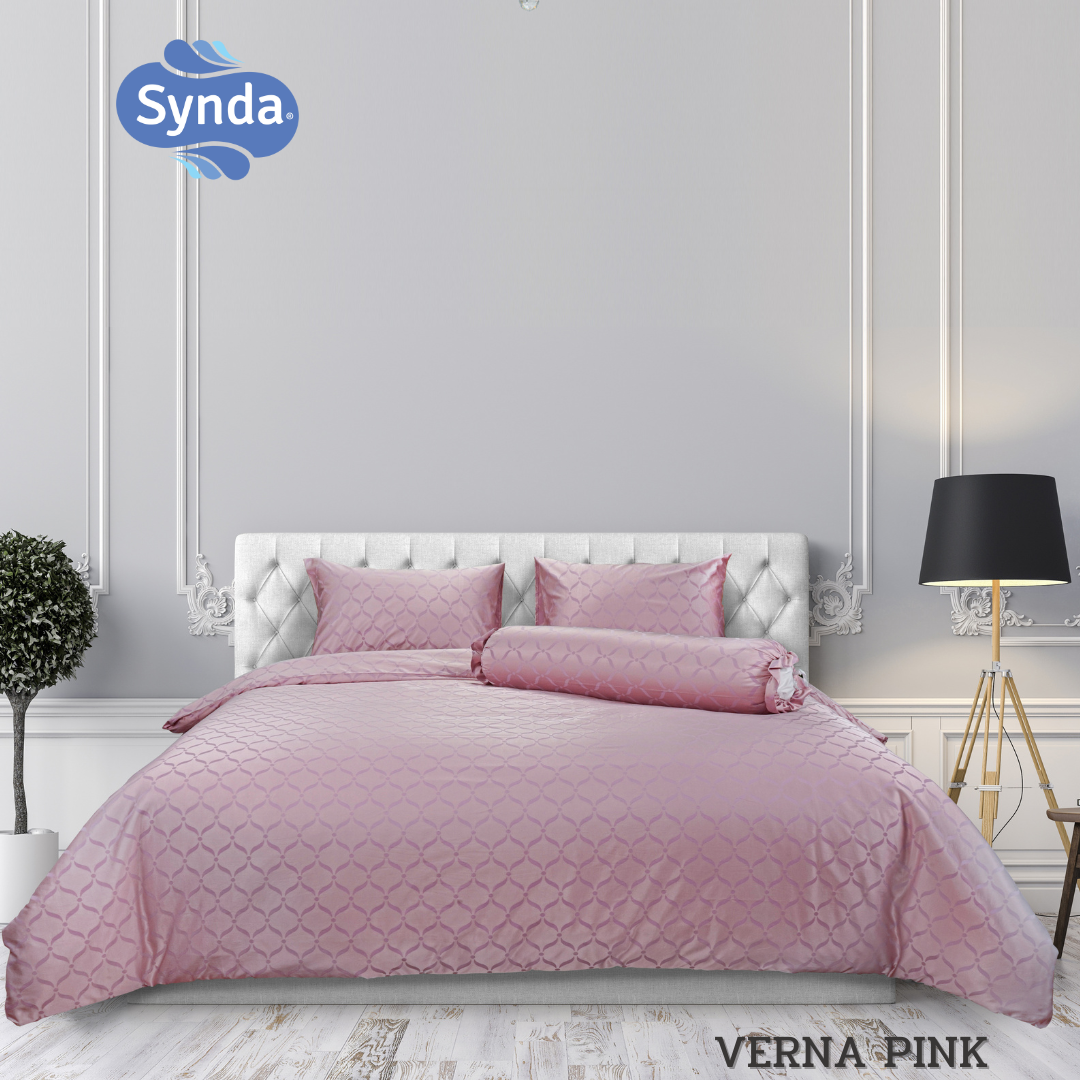 SYNDA ชุดผ้าปูที่นอน 3 ชิ้น 6 ฟุต รุ่น VERNA PINK