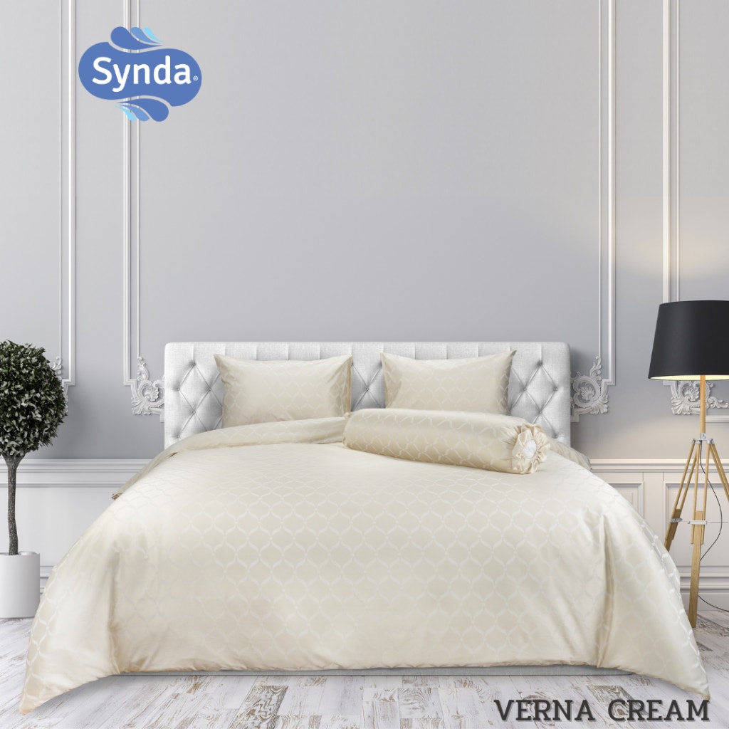 SYNDA ชุดผ้าปูที่นอน 3 ชิ้น 6 ฟุต รุ่น VERNA CREAM