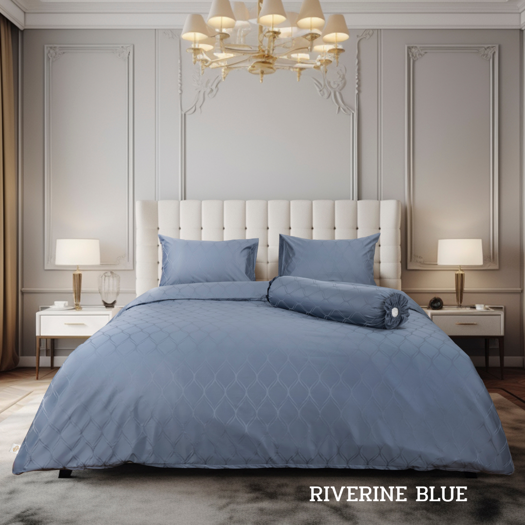 SYNDA ชุดผ้าปูที่นอน 3 ชิ้น 6 ฟุต รุ่น RIVERINE NAVY