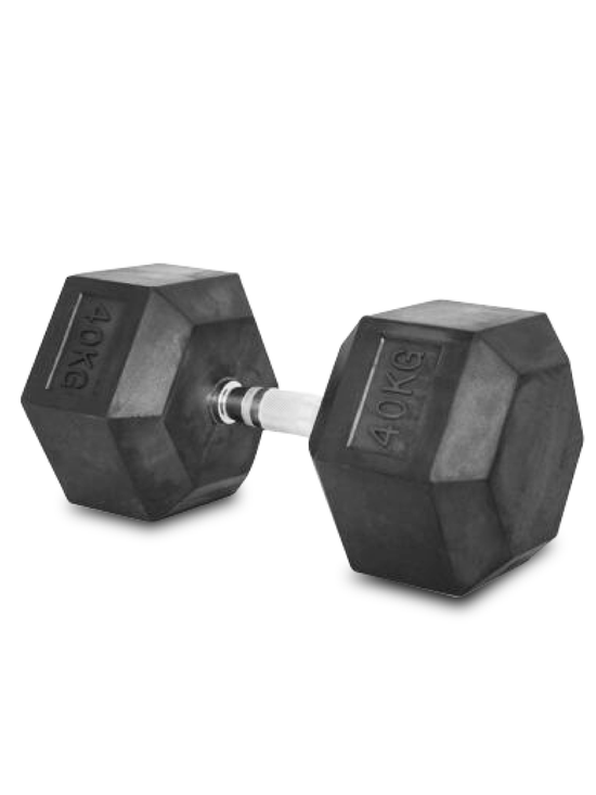 IRONTEC ดัมเบล หกเหลี่ยม หุ้มยาง 40KG (1 ข้าง) HEX Dumbbell 03