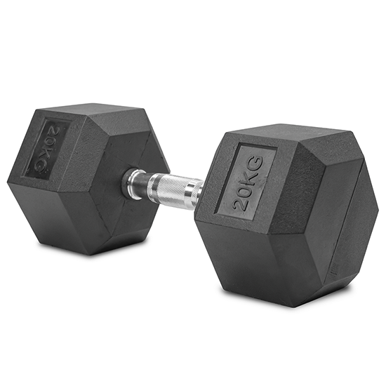 IRONTEC ดัมเบล หกเหลี่ยม หุ้มยาง 20KG (1 ข้าง) HEX Dumbbell 02