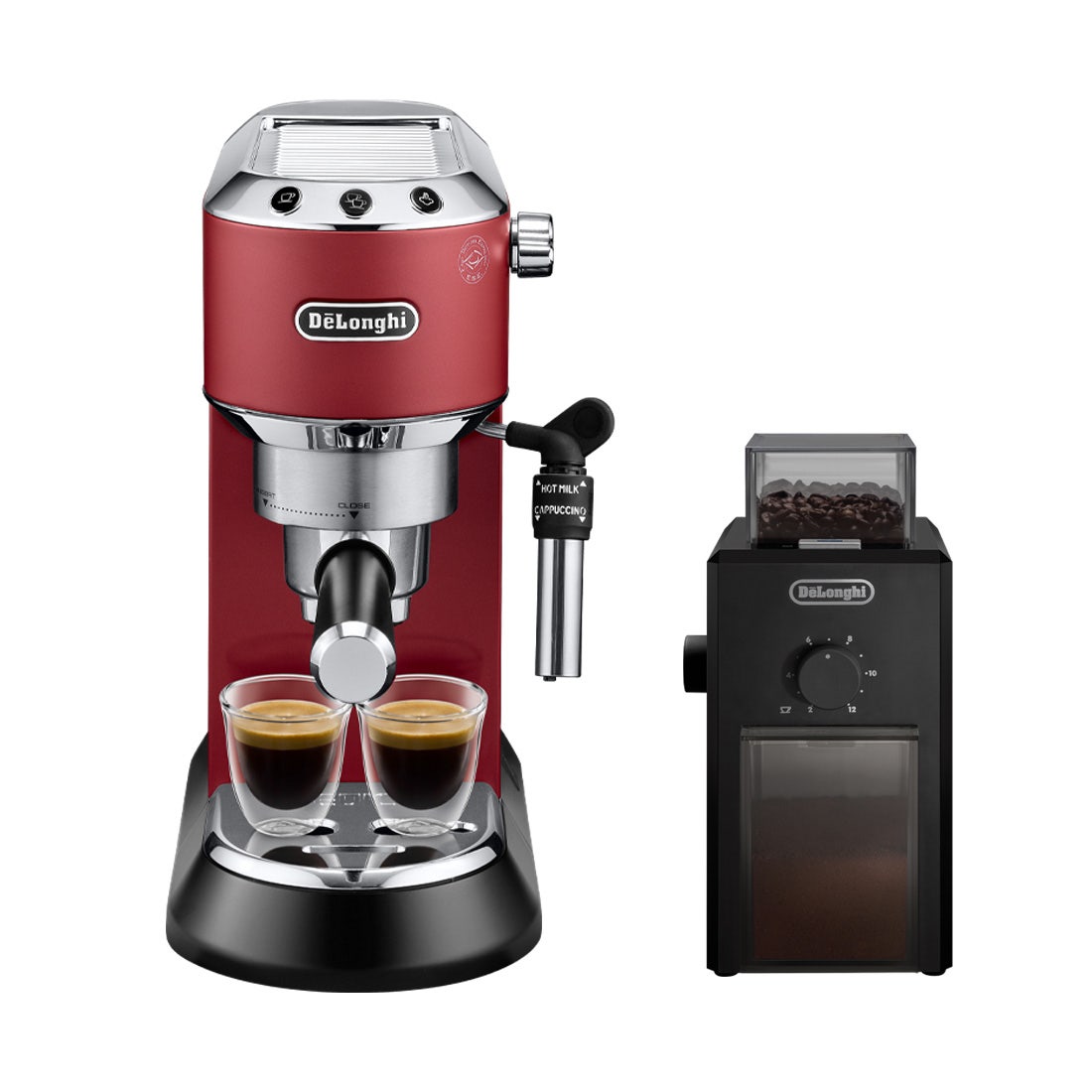 De'Longhi เครื่องชงกาแฟเอสเพรสโซ่ Dedica EC685.R + เครื่องบดเมล็ดกาแฟ KG79 02