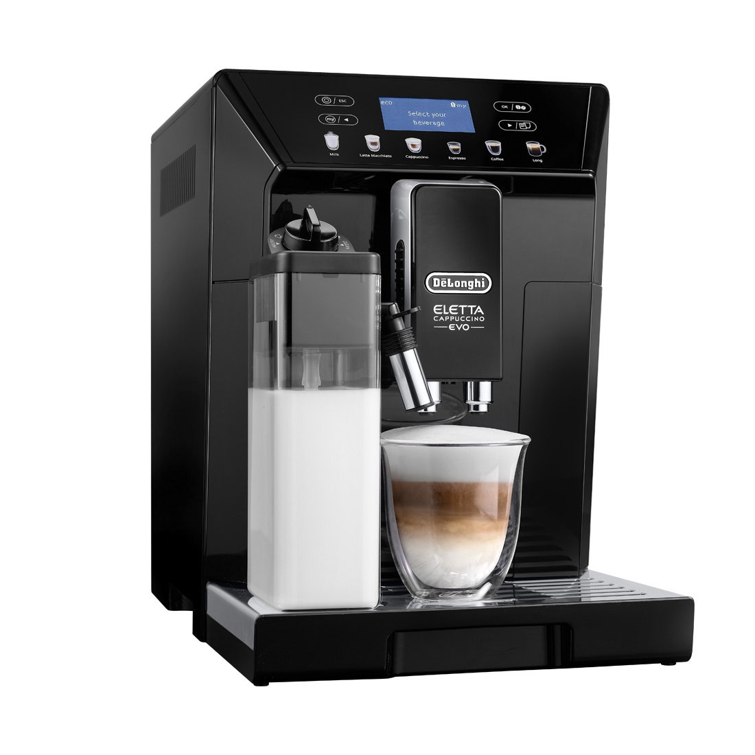 De'Longhi เครื่องชงกาแฟอัตโนมัติ Eletta Cappuccino Evo รุ่น ECAM46.860.B