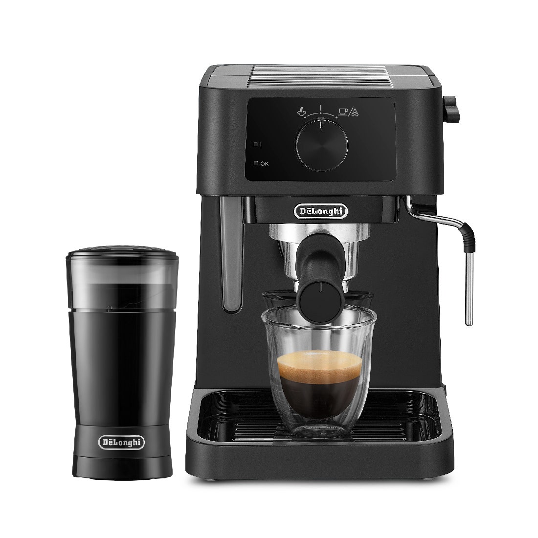 De'Longhi ชุดเครื่องชงกาแฟ Stilosa รุ่น EC230.BK + เครื่องบดเมล็ดกาแฟ KG200