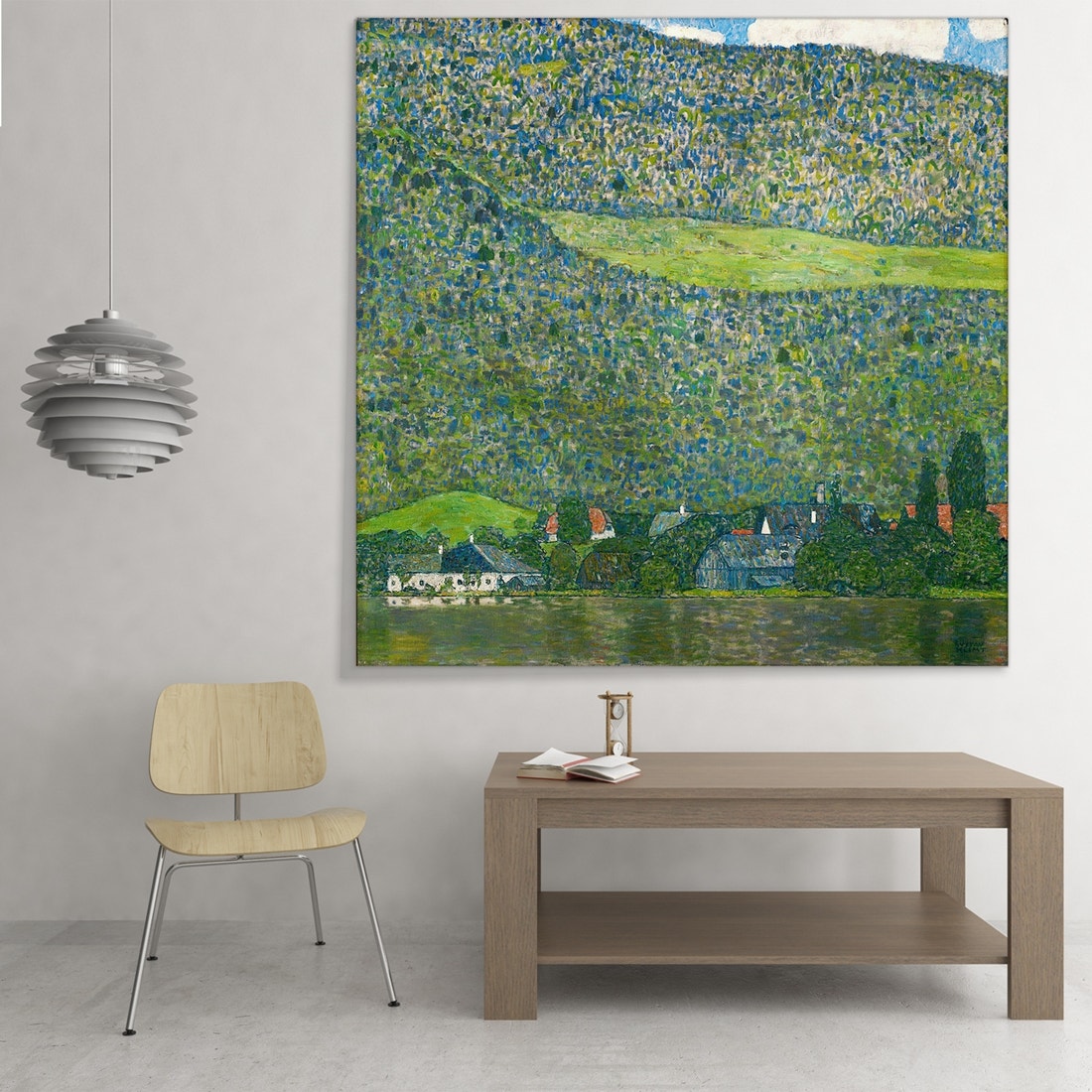 ภาพขึงเฟรมไม้พร้อมแขวน ARTPRINTSIAM - Gustav Klimt - Poppy Field 1907 80x80cm-1