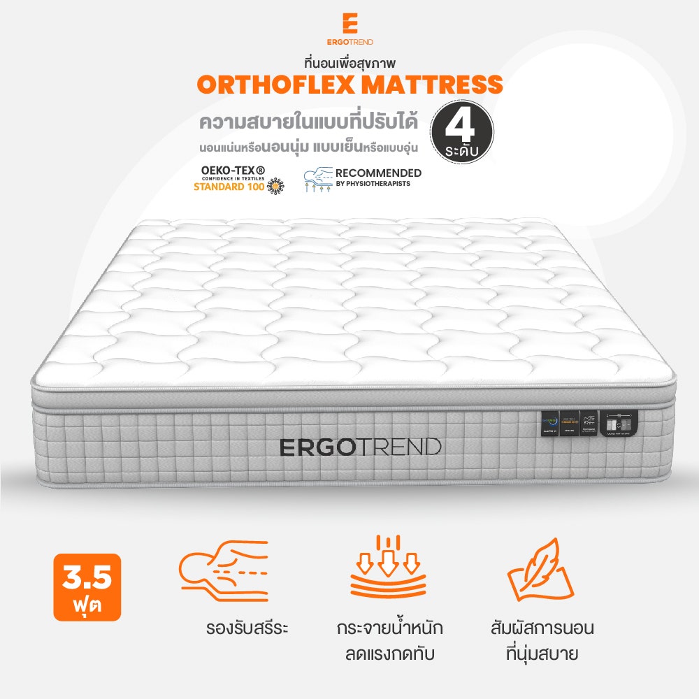 Ergotrend ORTHOFLEX ERGONOMIC MATTRESS รุ่น ที่นอน ORTHOFLEX 6FT-1