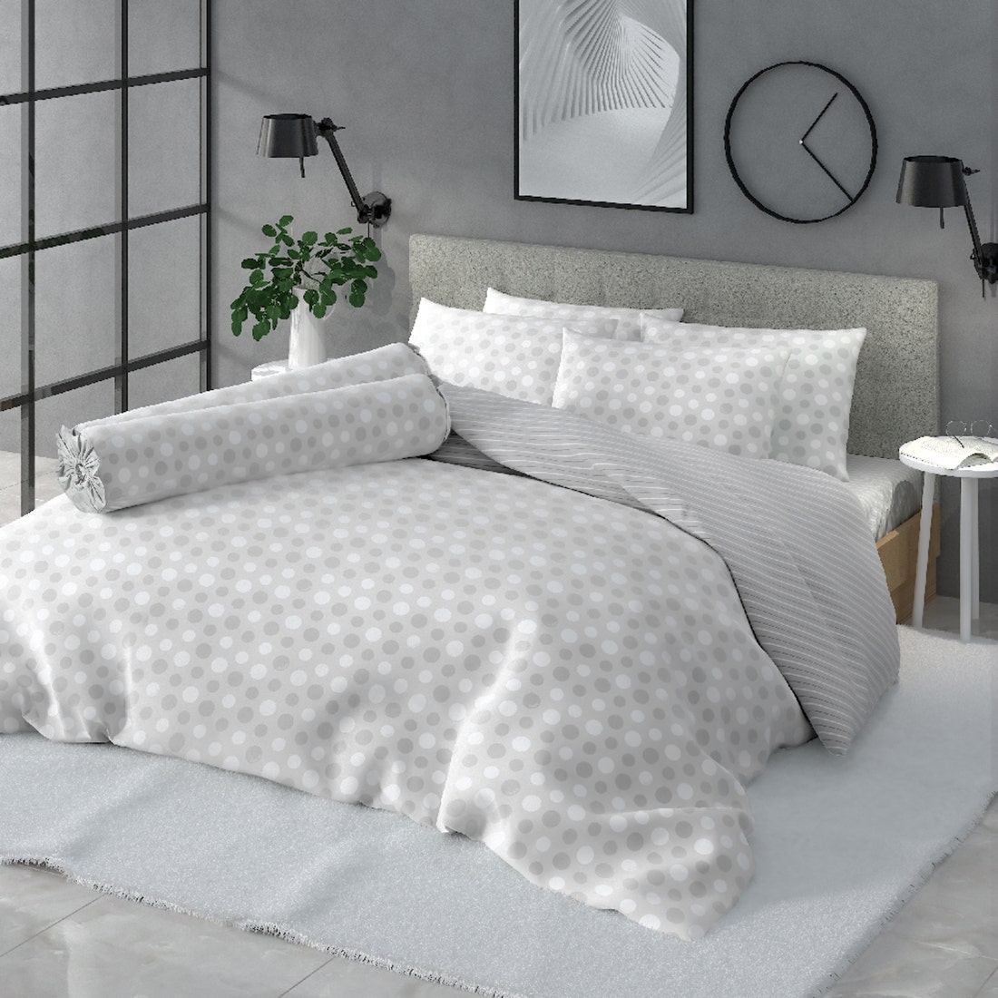 Microtex#Polka Dot#1 King Comforter#90x100 Inch#GYS -1