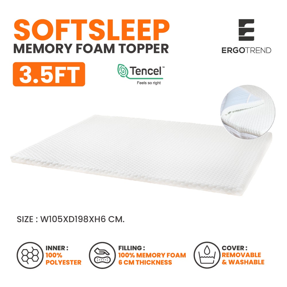 Ergotrend Ergonomic Topper รุ่น SoftSleep Memory Foam Topper 6 FT-1