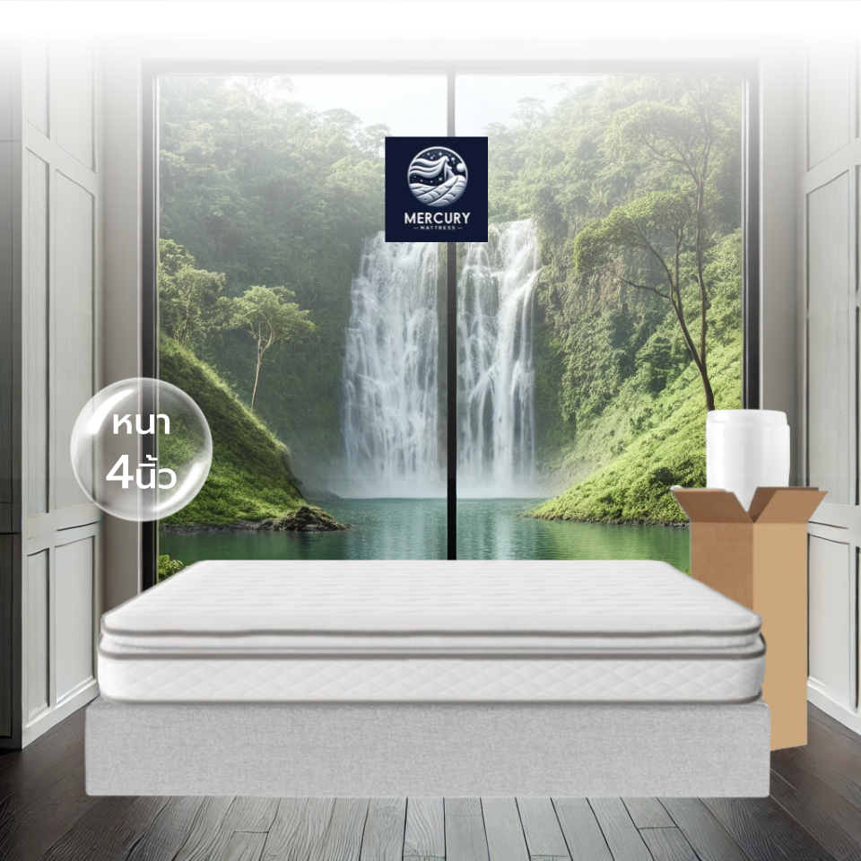 ที่นอนคูลเจลเมมโมรี่โฟม รุ่น Bagan ความหนา 4 นิ้ว (Mercury Mattress) ขนาด 6 ฟุต-1