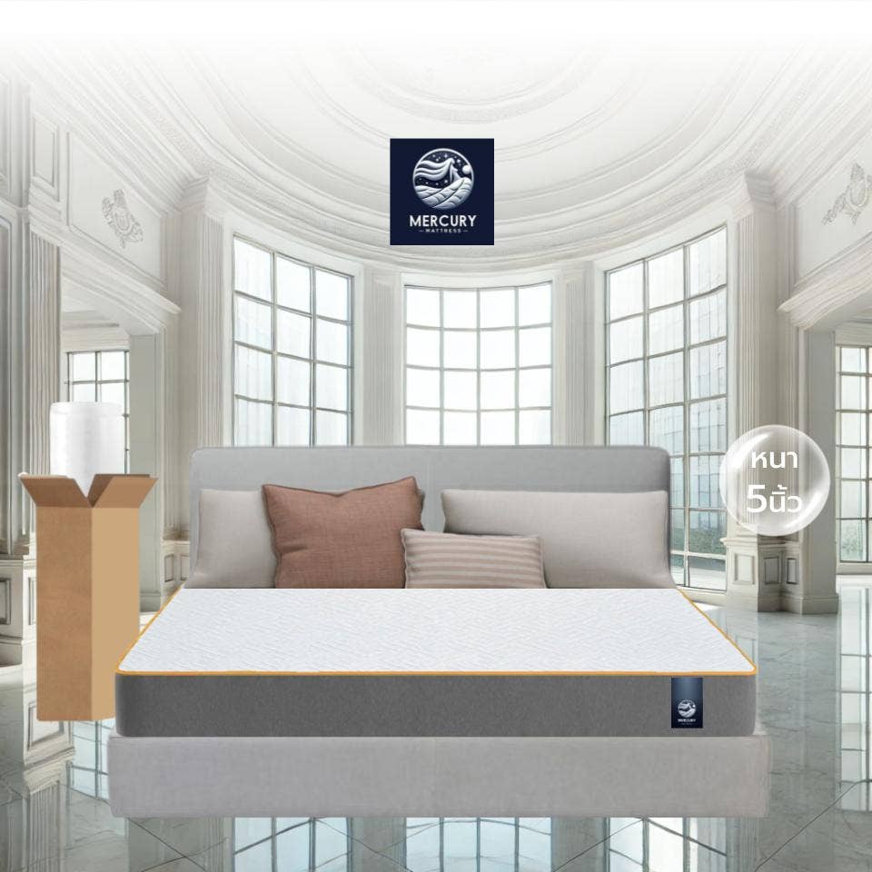 Mercury Mattress ที่นอนคูลเจลเสริมฟองน้ำ รุ่น Manila อัดสุญญากาศ ความหนา 5 นิ้ว 6 ฟุต-1