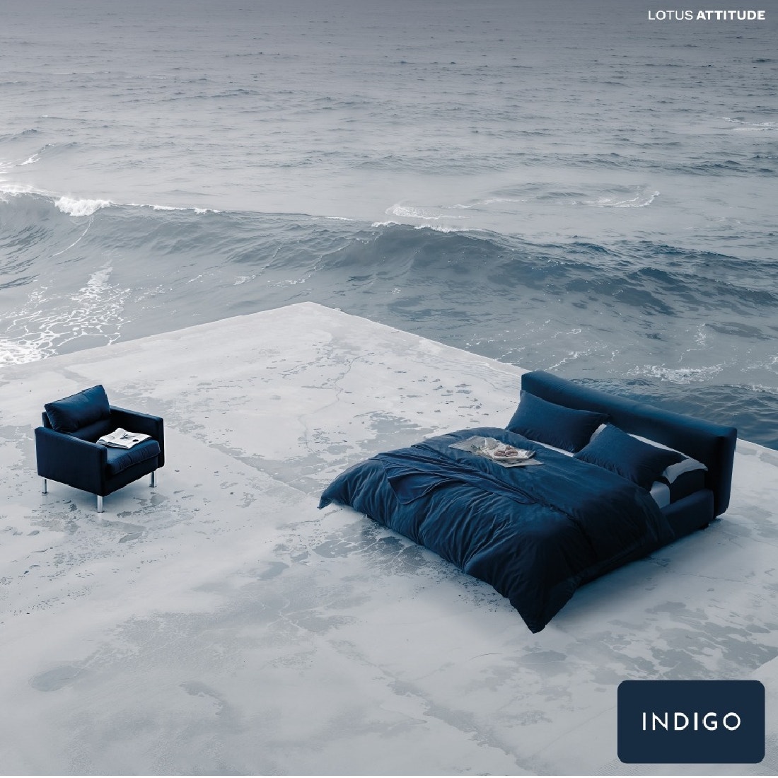 ผ้านวม NORDEN ELEMENTS : INDIGO ขนาด 100x90 (1ชิ้น)