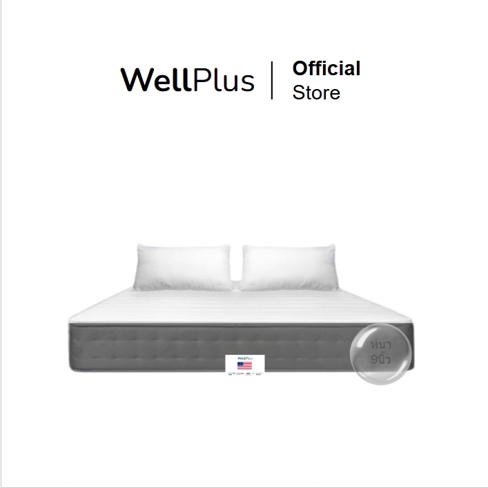 Welplus ที่นอนสปริงอัดสุญญากาศ รุ่น Brielle ความหนา 9 นิ้ว ขานด 3.5ฟุต