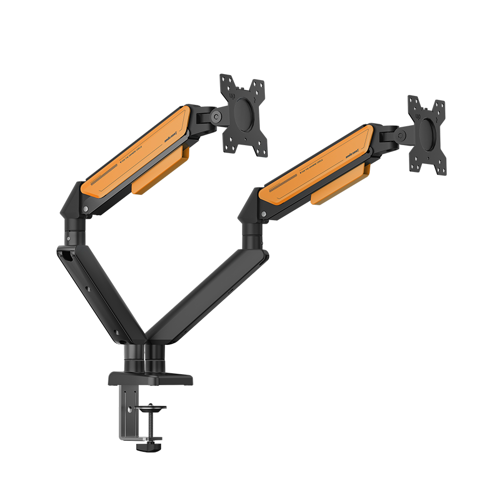 Anda Seat Stealth II Duo A6D-2S Ergonomic Monitor Arm Black/Orange อันดาซีท รุ่น สเตลท์ดูโอ A6D-2S แขนจับหน้าจอมอนิเตอร์ 2 แขน สีดำ/ส้ม