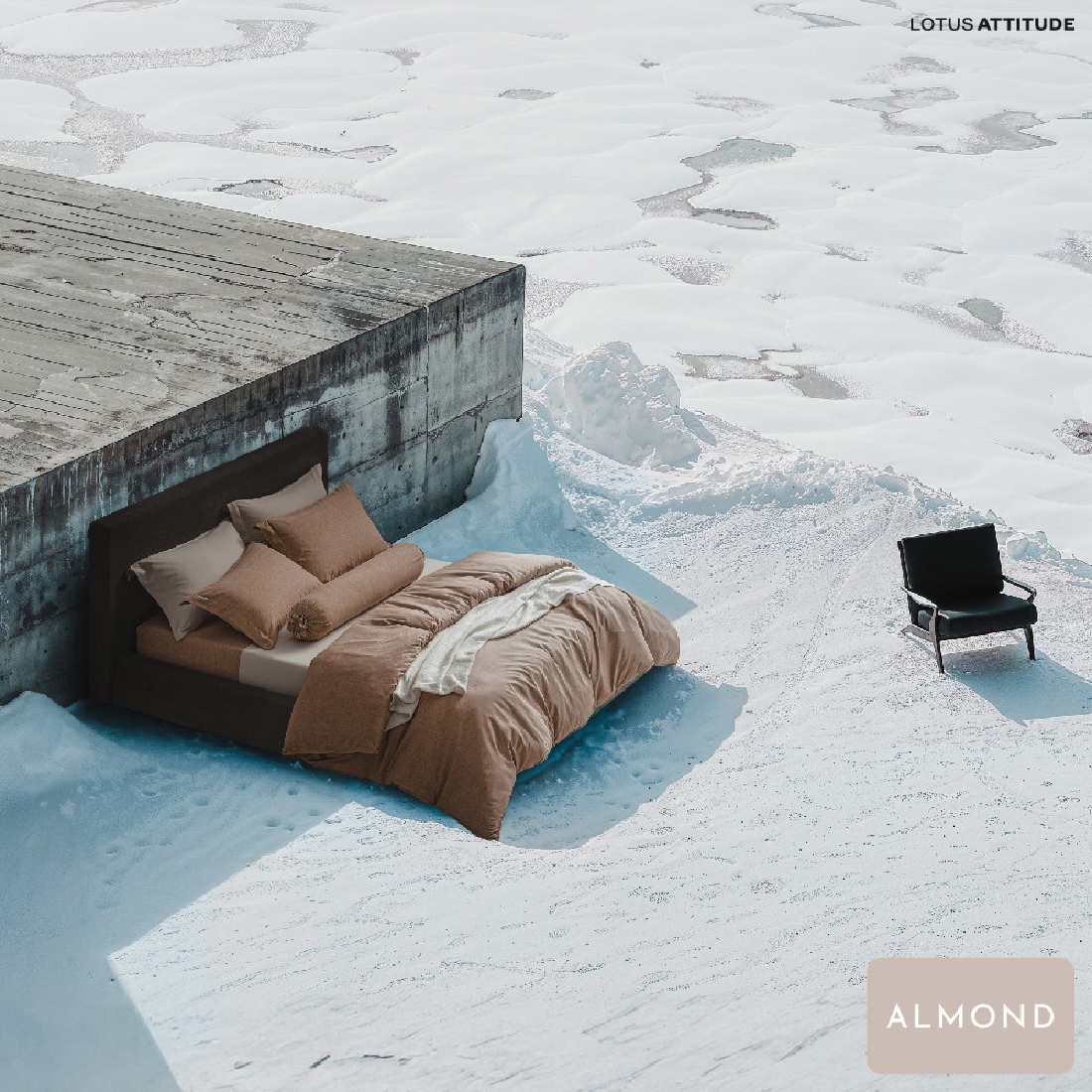 ผ้านวม NORDEN ELEMENTS : ALMOND ขนาด 100x90 (1ชิ้น)-1