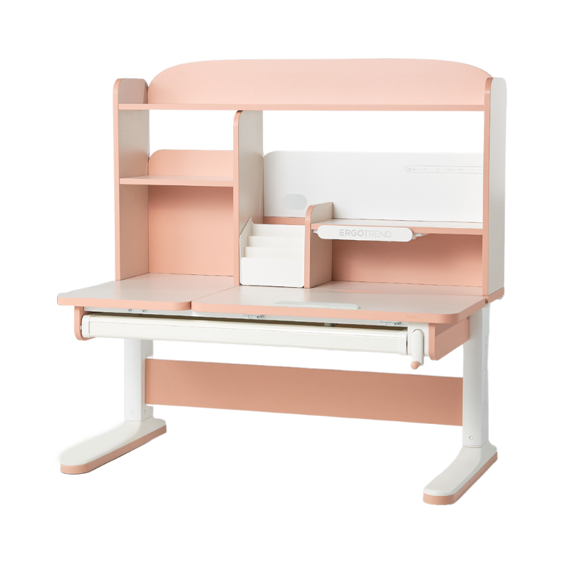 Library Desk โต๊ะเด็กปรับระดับ ErgotrendKids สีขมพู