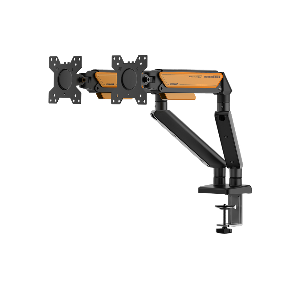 Anda Seat Stealth II Duo A6D-2S Ergonomic Monitor Arm Black/Orange อันดาซีท รุ่น สเตลท์ดูโอ A6D-2S แขนจับหน้าจอมอนิเตอร์ 2 แขน สีดำ/ส้ม