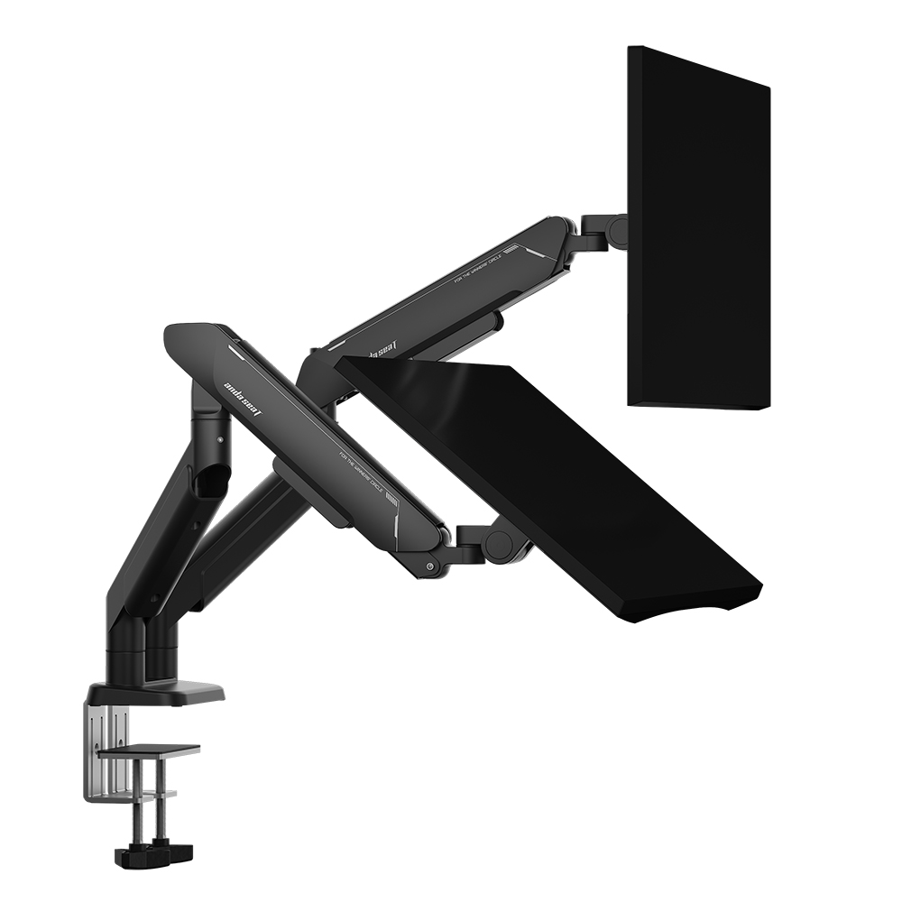 Anda Seat Stealth PRO II Duo A9-2S Ergonomic Monitor Arm Black อันดาซีท รุ่น สเตลท์โปรดูโอ A9-2S แขนจับหน้าจอมอนิเตอร์ 2 แขน สีดำ