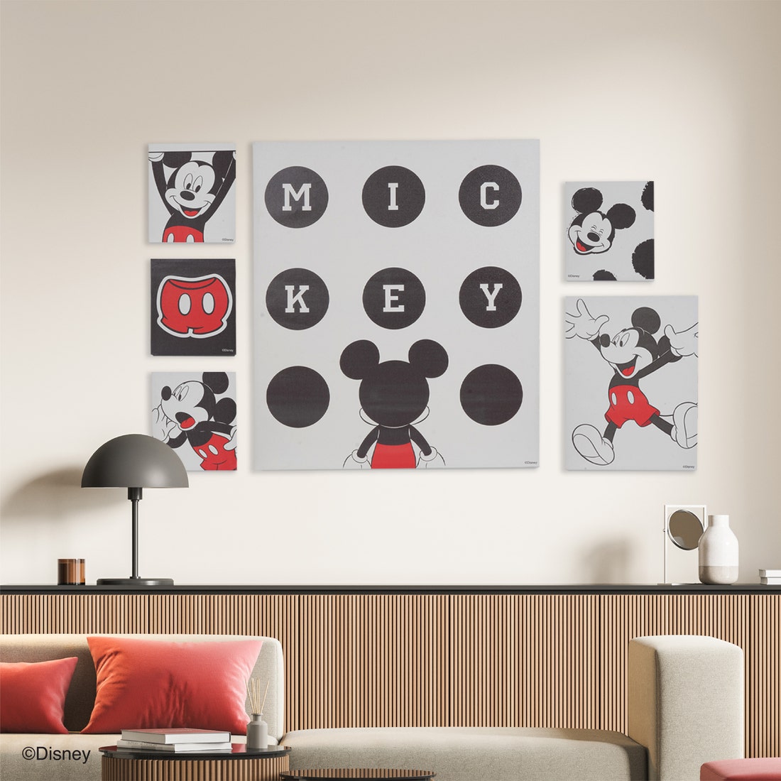 ชุดรูปภาพพร้อมแขวน Disney รุ่น MICKEY-MF03 (6ชิ้น)