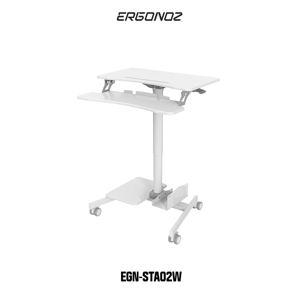 Ergonoz Computer Cart Standing Desk โต๊ะคอมพิวเตอร์ ปรับระดับความสูงได้ มีล้อเลื่อน-1